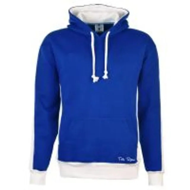 Toffs Retro Royal Hoodie - White Sleeve Panels