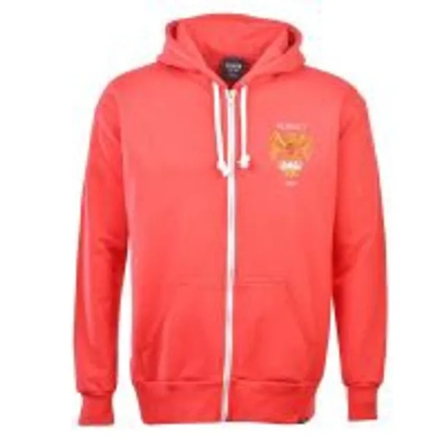 Manchester Reds 1958 style Zipped Hoodie -  Red