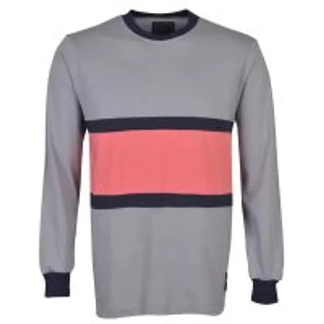Dulwich long sleeve T-shirt (Grey/pink & navy)