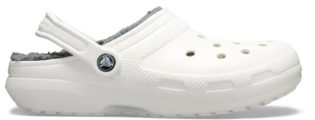 Crocs | Unisex | Classic Lined | Clogs | White / Grey | M12
