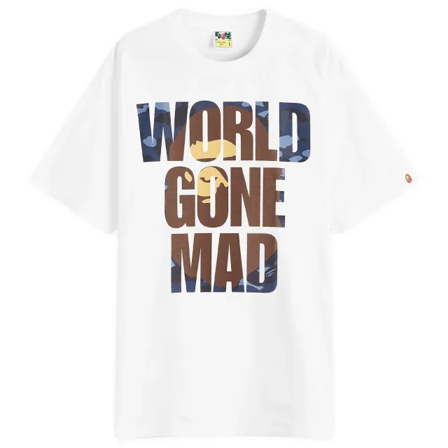 A Bathing Ape Men's Colour Camo WGM Ape Head T-Shirt White
