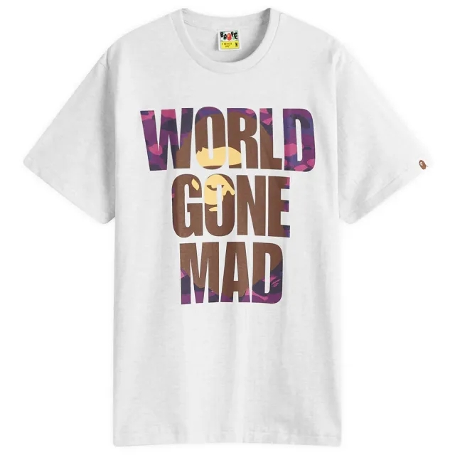 T-Shirt A Bathing Ape Color Camo Wgm Ape Head Overlap Tee Gray Xl