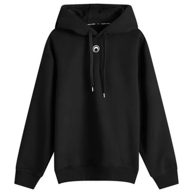 Marine Serre Women's Moon Logo Fleece Hoodie Black