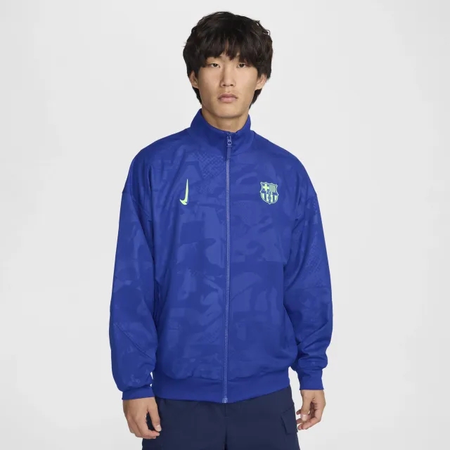 Nike Barcelona Training Jacket Strike Anthem 3Rd - Old Royal/Lime Blast - ['Blue']