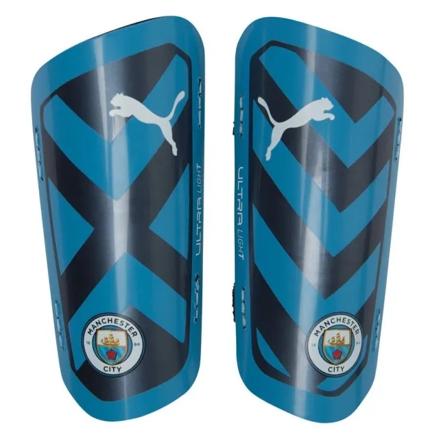 Puma Manchester City Shin Pads Ultra Light Strap - ['Blue']