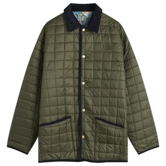 Drôle de Monsieur Men's Quilted Jacket Khaki