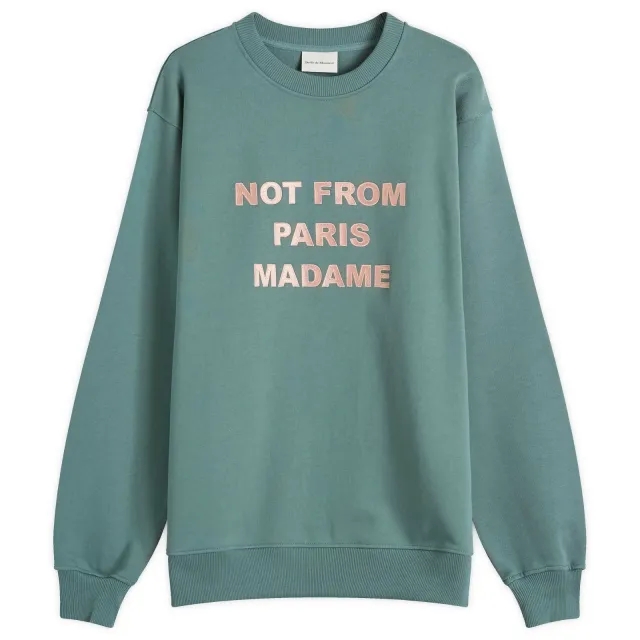 Drôle De Monsieur Le Sweatshirt Slogan Men Sweatshirts Green