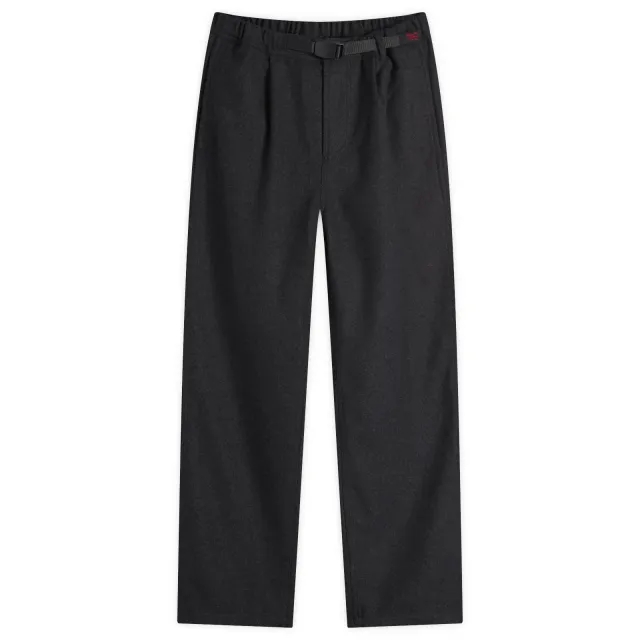 Gramicci Women's Wool Relaxed Pleated Trousers Charcoal Wool
