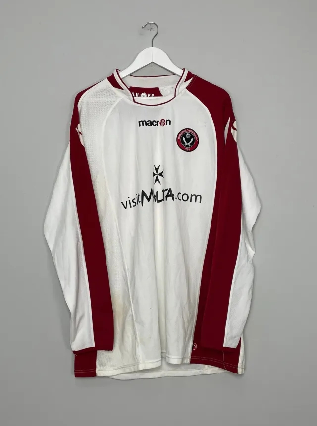 2009/10 SHEFFIELD UNITED *RESERVE PLAYER ISSUE* L/S #16 AWAY SHIRT (XXL) MACRON | Cult Kits