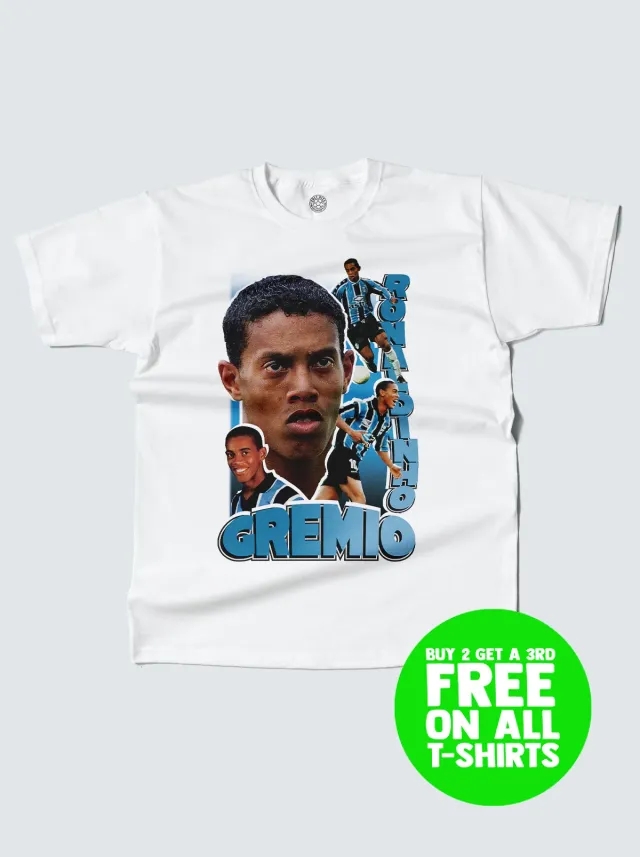 GREMIO RONALDINHO BOOTLEG TEE | Cult Kits, Small / Gremio / Black
