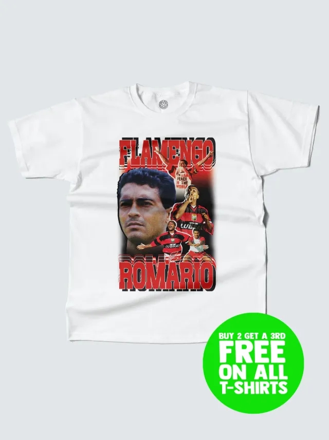 FLAMENGO ROMARIO BOOTLEG TEE | Cult Kits, Small / Flamengo / Black
