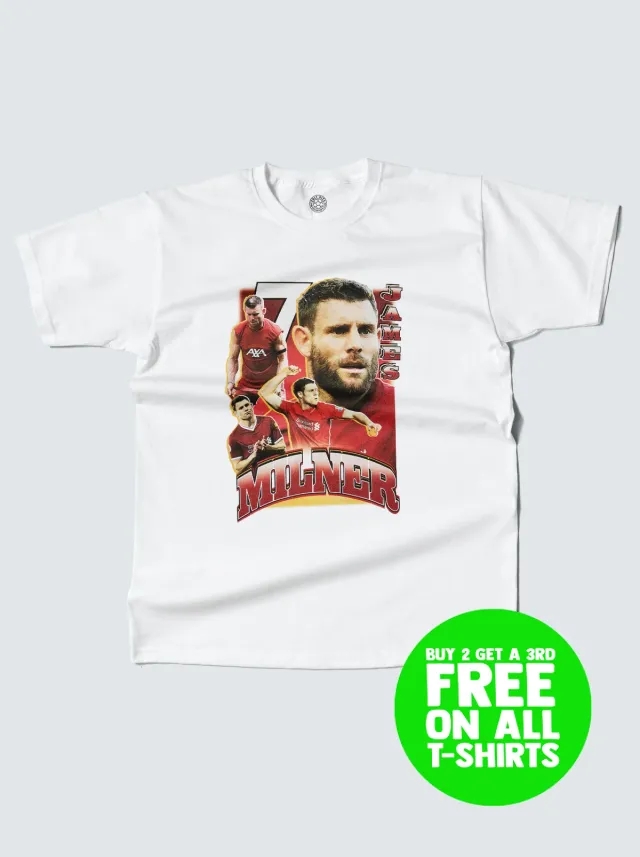 LIVERPOOL JAMES MILNER BOOTLEG TEE | Cult Kits, Small / Liverpool / Black