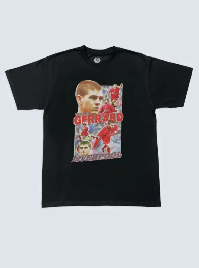 LIVERPOOL STEVEN GERRARD BOOTLEG TEE | Cult Kits, Small / Liverpool / White