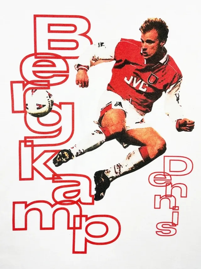 ARSENAL BERGKAMP BOOTLEG TEE | Cult Kits, XXL / Arsenal / Black