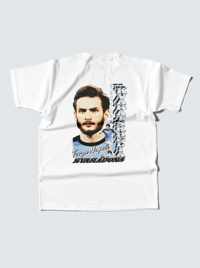 NAPOLI KHVICHA KVARATSKHELIA BOOTLEG TEE | Cult Kits, Small / Napoli / Black