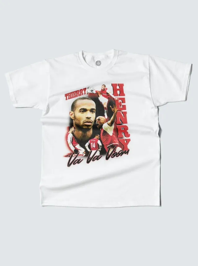 ARSENAL HENRY BOOTLEG TEE | Cult Kits, Small / Arsenal / Black