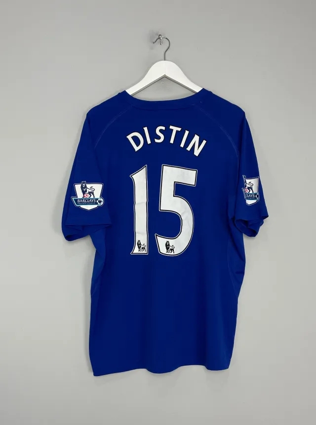 2010/11 EVERTON DISTIN #15 *MATCH ISSUE* HOME SHIRT (XL) LE COQ | Cult Kits