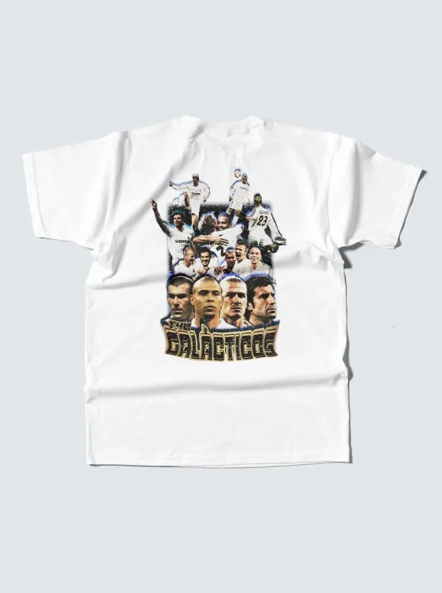 REAL MADRID THE GÁLACTICOS BOOTLEG TEE | Cult Kits, Small / Real Madrid / Black