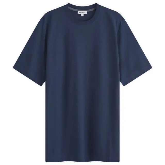 Norse Projects Men's Jakob Crepe Logo T-Shirt Dark Navy