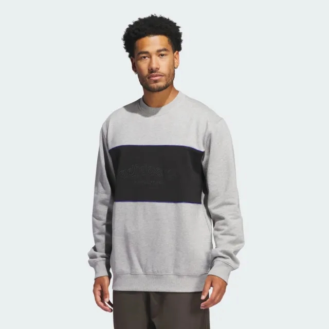 adidas Skateboarding Arched Logo Crew Sweatshirt, Grey