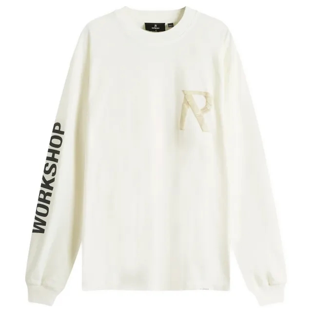 Represent Men's Masking Tape Initial Ls T-Shirt Flat White