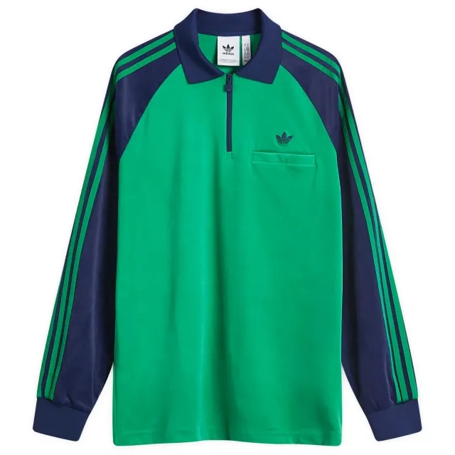 Adidas Men's Velour Polo Green/Night Indigo