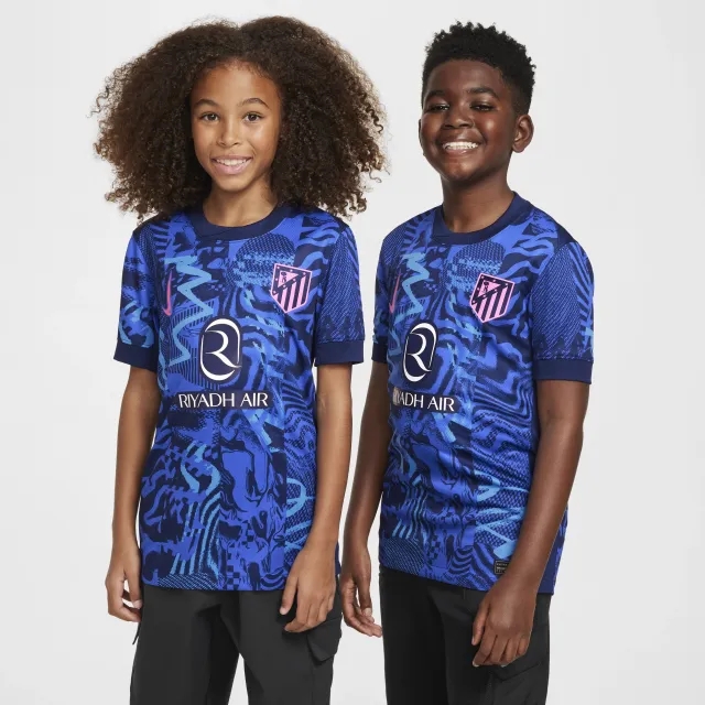 Atlético Madrid 2024/25 Stadium Third Older Kids' Nike Dri-FIT Football Replica Shirt - Blue - Polyester