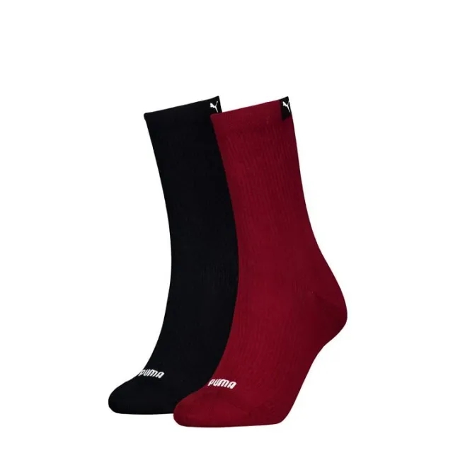 PUMA Classic Socks 2 Pack Women, Red Combo