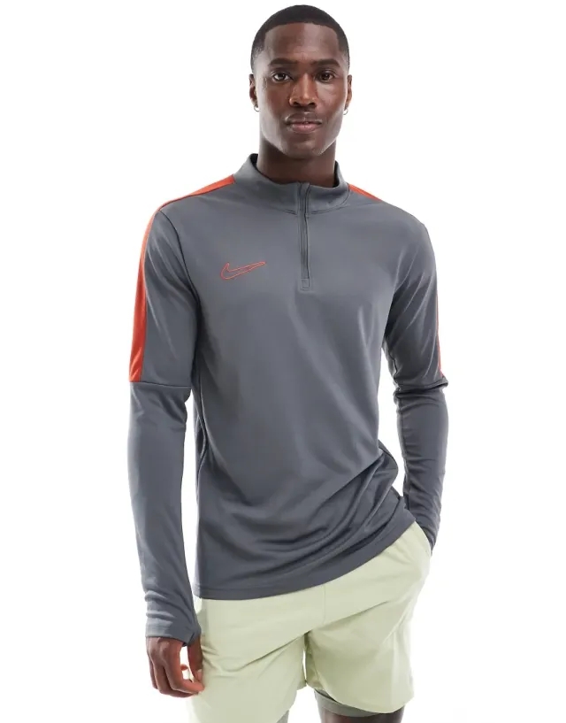 Nike Football Academy 23 1/2 Zip Sweatshirt In Dark Grey