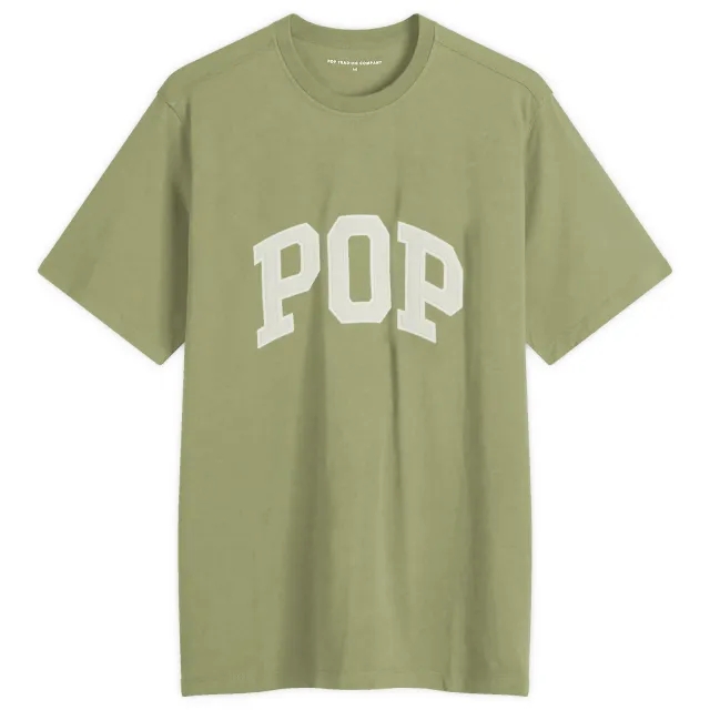 Pop Trading Company Men's Arch Logo T-Shirt Four Leaf Clover
