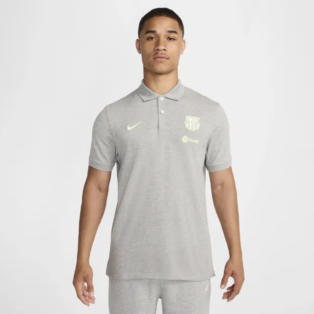 Nike Barcelona Dri-Fit 2.0 Polo Shirt - Grey Heather/Barely Volt