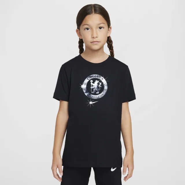 Chelsea Nike Gold Crest T-Shirt - Black - Kids