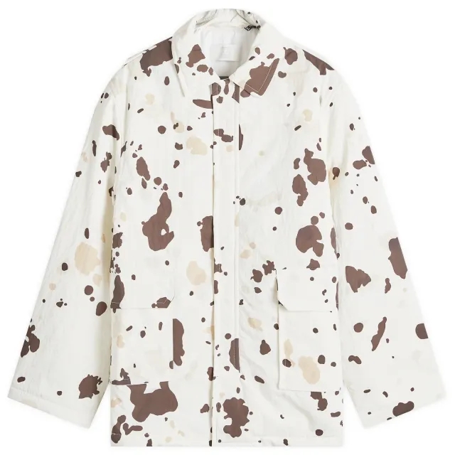 66° North Men's Grotta Denim Shirt Jacket Eggshell Print