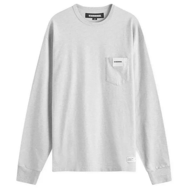 Neighborhood Men's Classic Long Sleeve Pocket T-Shirt Grey