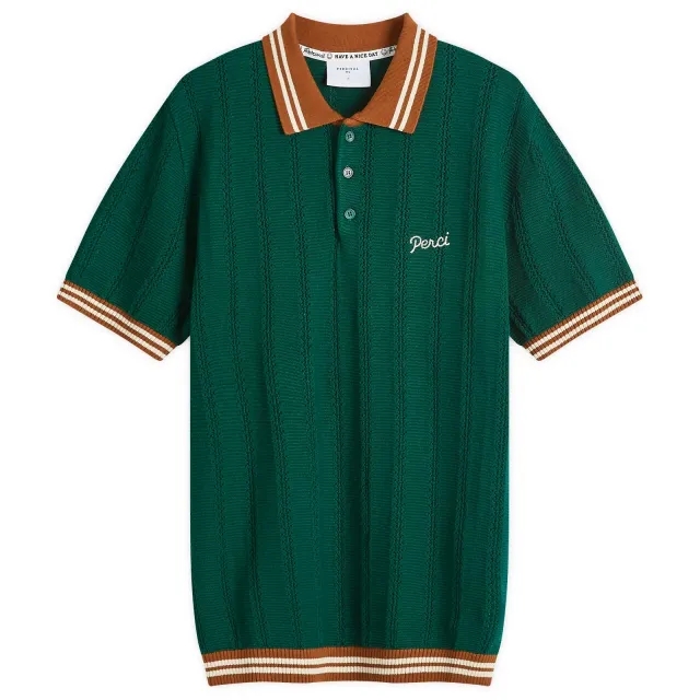 Percival Men's HQ Embroidered Polo Shirt Green