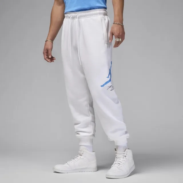 Nike Jordan Essentials Men's Fleece Baseline Trousers - White - Cotton/Polyester