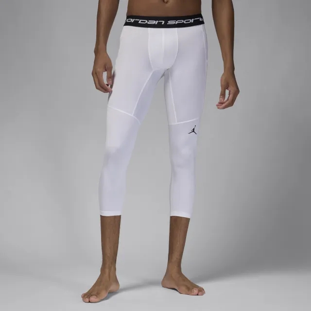 Nike Jordan Sport Men's Dri-FIT 3/4-Length Tights - White - Recycled Polyester Minimum