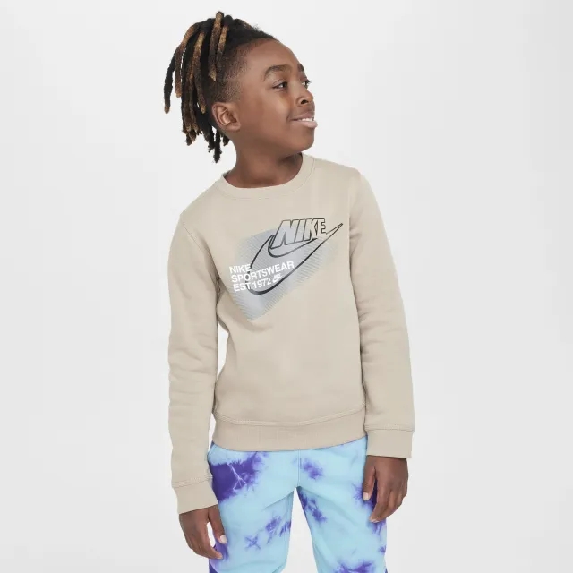 Nike Sportswear Standard Issue Older Kids' (Boys') Crew-Neck Sweatshirt - Brown - Cotton/Polyester