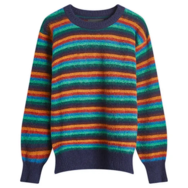 Howlin by Morrison Howlin' Slow Burner Stripe Jumper Navy