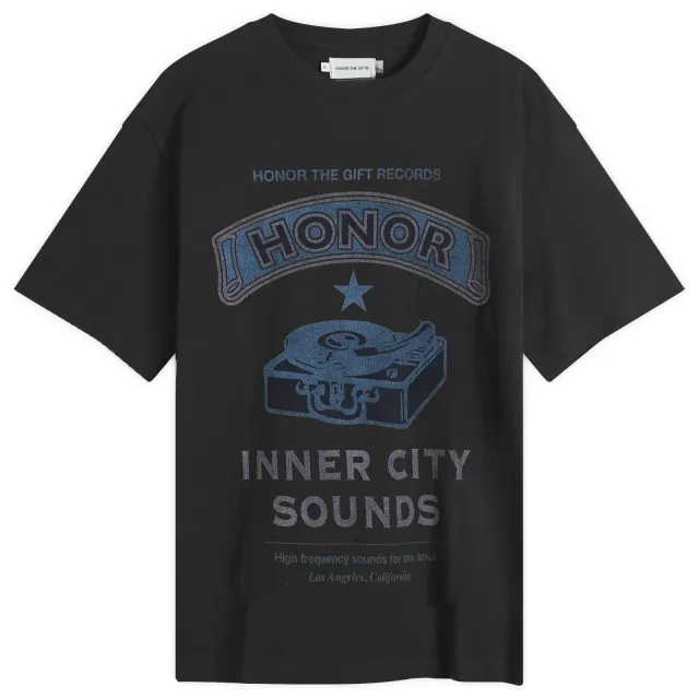 Honor the Gift Men's Honor Records T-Shirt Black