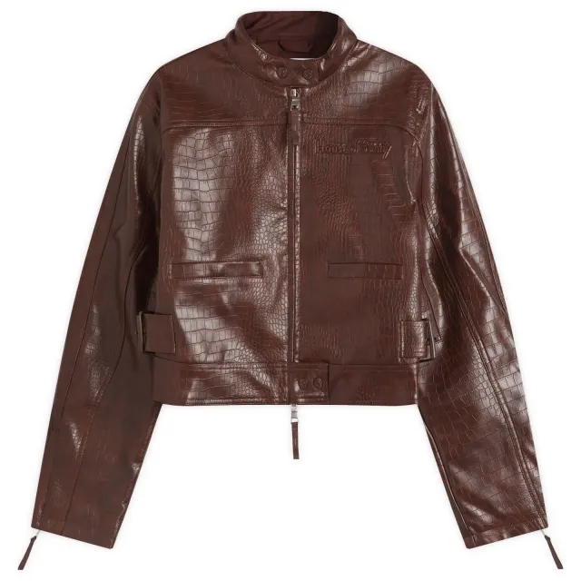 House Of Sunny Women's Take A Trip Mini Racer Jacket Brown