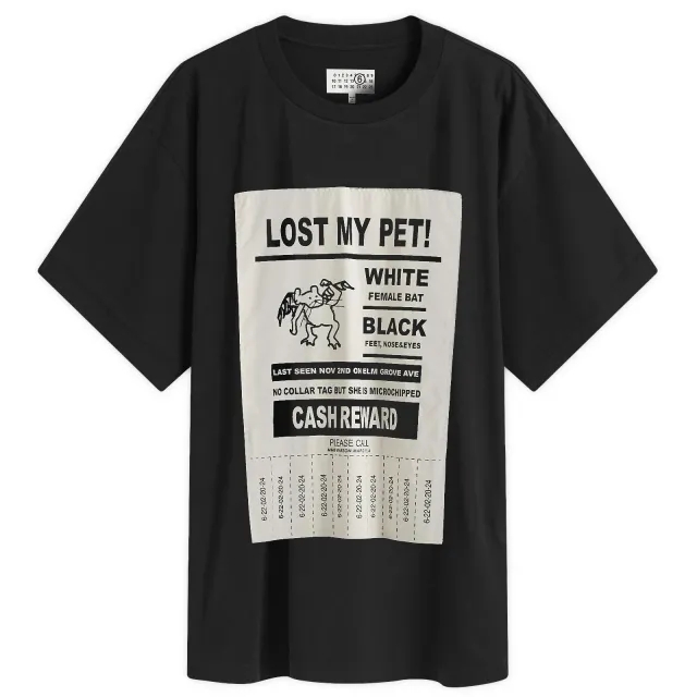 MM6 Maison Margiela Men's Lost My Pet T-Shirt Black