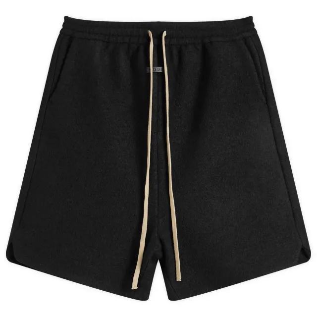 Fear of God Men's Boiled Wool Relaxed Shorts Black