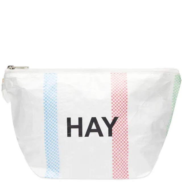 HAY Recycled Candy Stripe Wash Bag - Small Multi