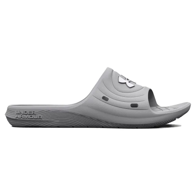 Women's  Under Armour  Locker IV Slides Mod Gray / Mod Gray / White 6.5