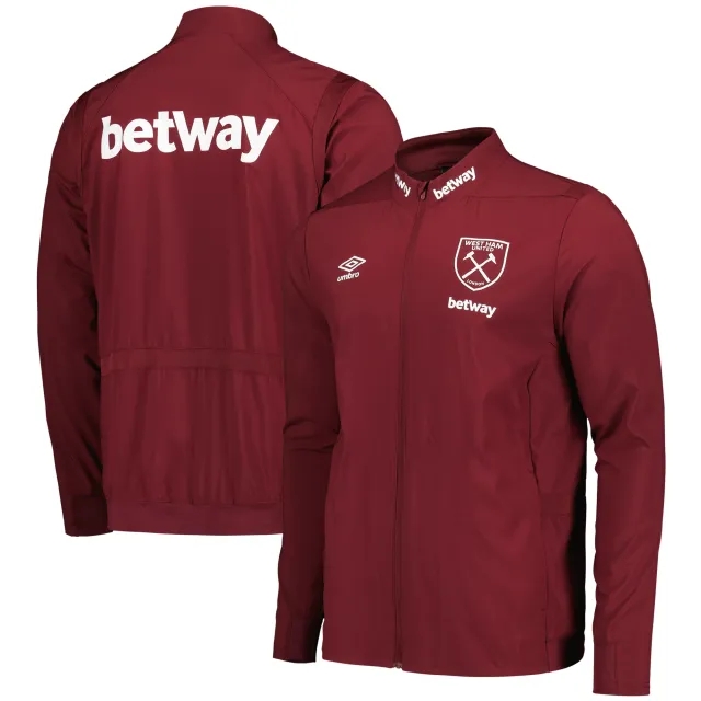 West Ham Presentation Jacket (Tawny Port) 2023-2024 Men's Claret Made By: Umbro