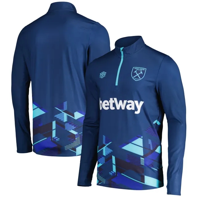 West Ham Warm Up Mid Layer (Navy) 2023-2024 Men's Made By: Umbro