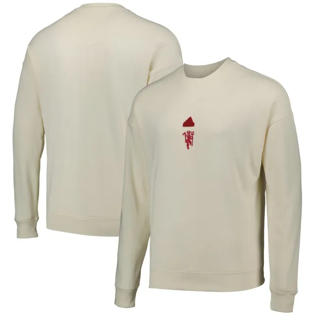 Man Utd Lifestyle Sweat (White) 2023-2024 Men's Size: 3 Extra Large Manchester United Made By: Adidas