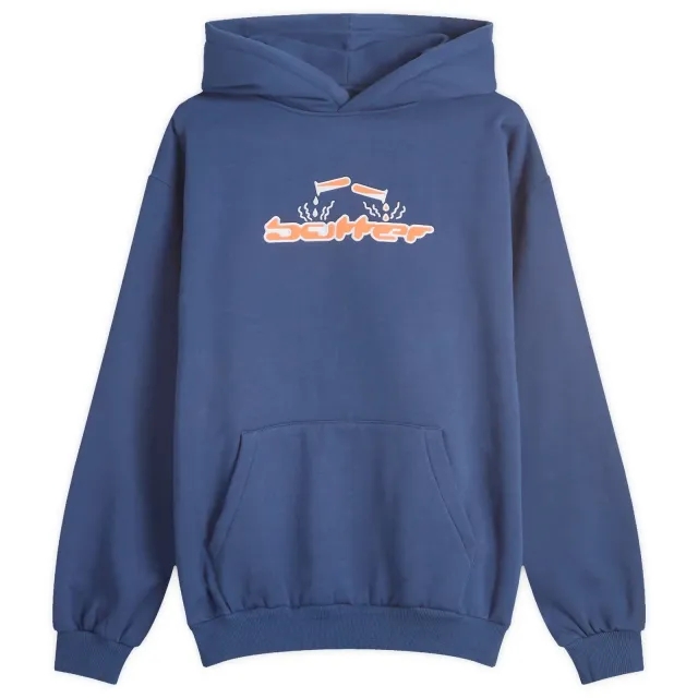 Butter Goods Men's Corrosive Applique Hoodie Navy