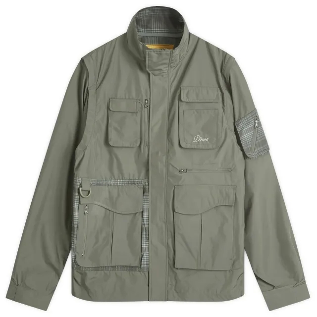 Dime Men's Zip-Off Fishing Jacket Olive